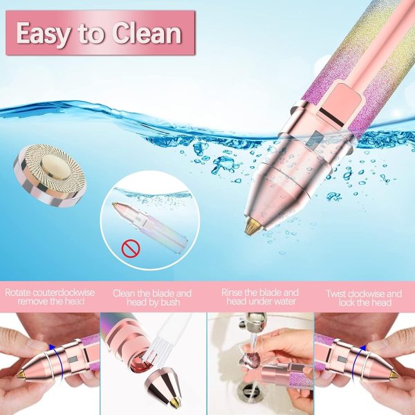 2 IN 1 Electric Flawless Facial Machine Razor, Painless Eyebrow Removal